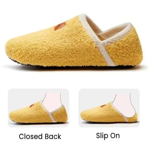 House Slippers for Women Men Indoor Barefoot Slippers Socks Furry Slip on House Shoes Cozy Comfy Slippers for Home Bedroom Travel Yoga - Love Salve